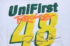 画像4: 90s USA製 NASCAR RANDY PORTER UniFirst Racing 両面プリント コットンTシャツ 白 XL (4)