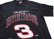 画像1: 90s USA製 NASCAR Dale Earnhardt INTIMIDATOR 3 ナンバリング コットンTシャツ 黒 L (1)