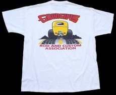 画像3: 00s USA製 GOODGUYS ROD AND CUSTOM ASSOCIATION HOTROD 両面プリント コットンTシャツ 白 XL (3)