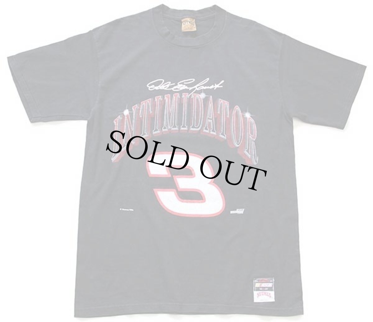 画像2: 90s USA製 NASCAR Dale Earnhardt INTIMIDATOR 3 ナンバリング コットンTシャツ 黒 L (2)