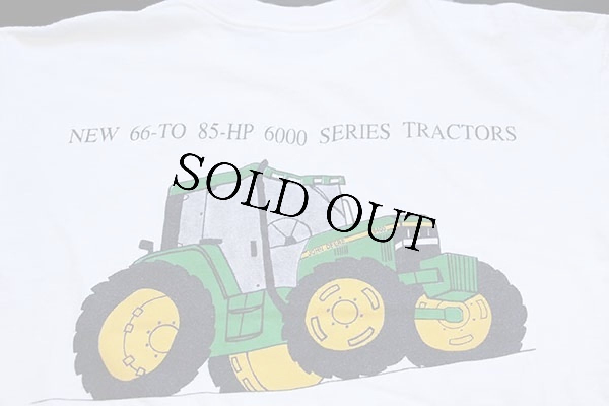 画像5: 90s JOHN DEERE ロゴ トラクター 両面プリント コットンTシャツ 白 (5)