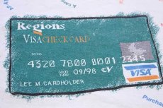 画像5: 90s USA製 Regions VISA CHECKCARD just use it. クレジットカード コットンTシャツ 白 XL (5)