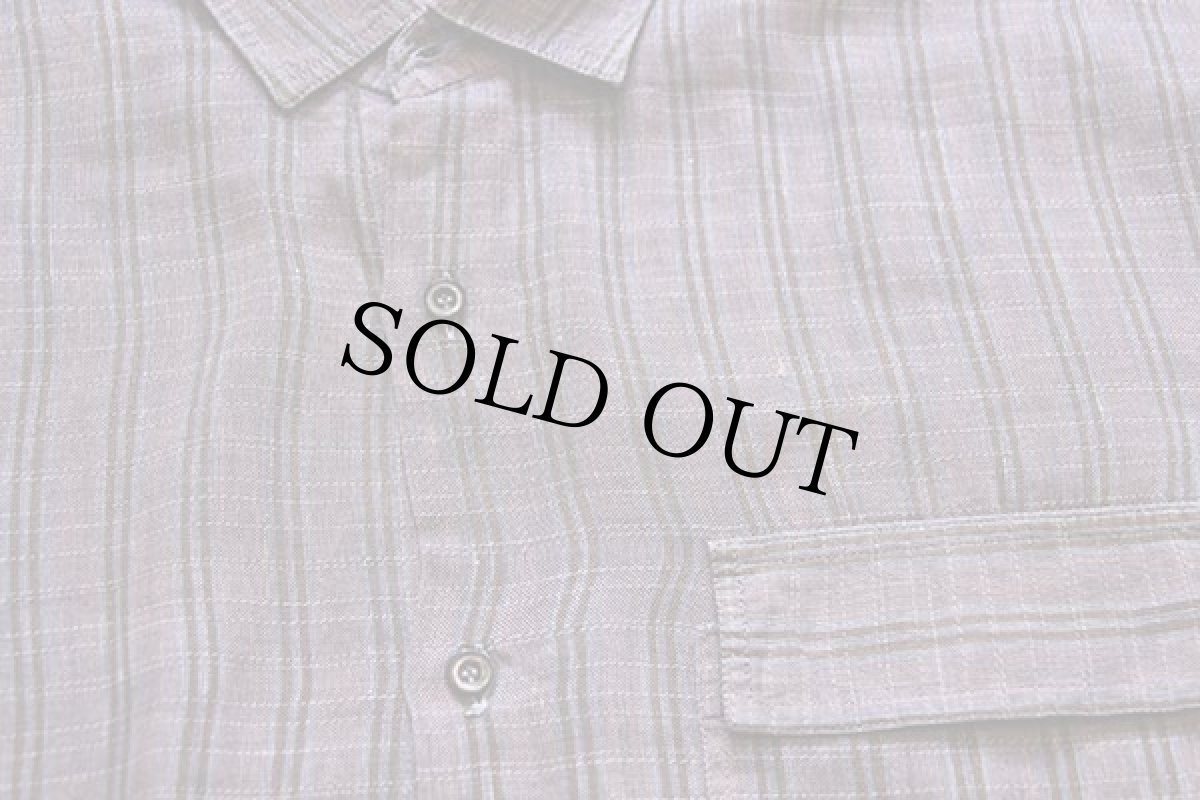 画像5: 80s イタリア製 RICHARDSON チェック 半袖 リネン×コットンシャツ 15.5 (5)