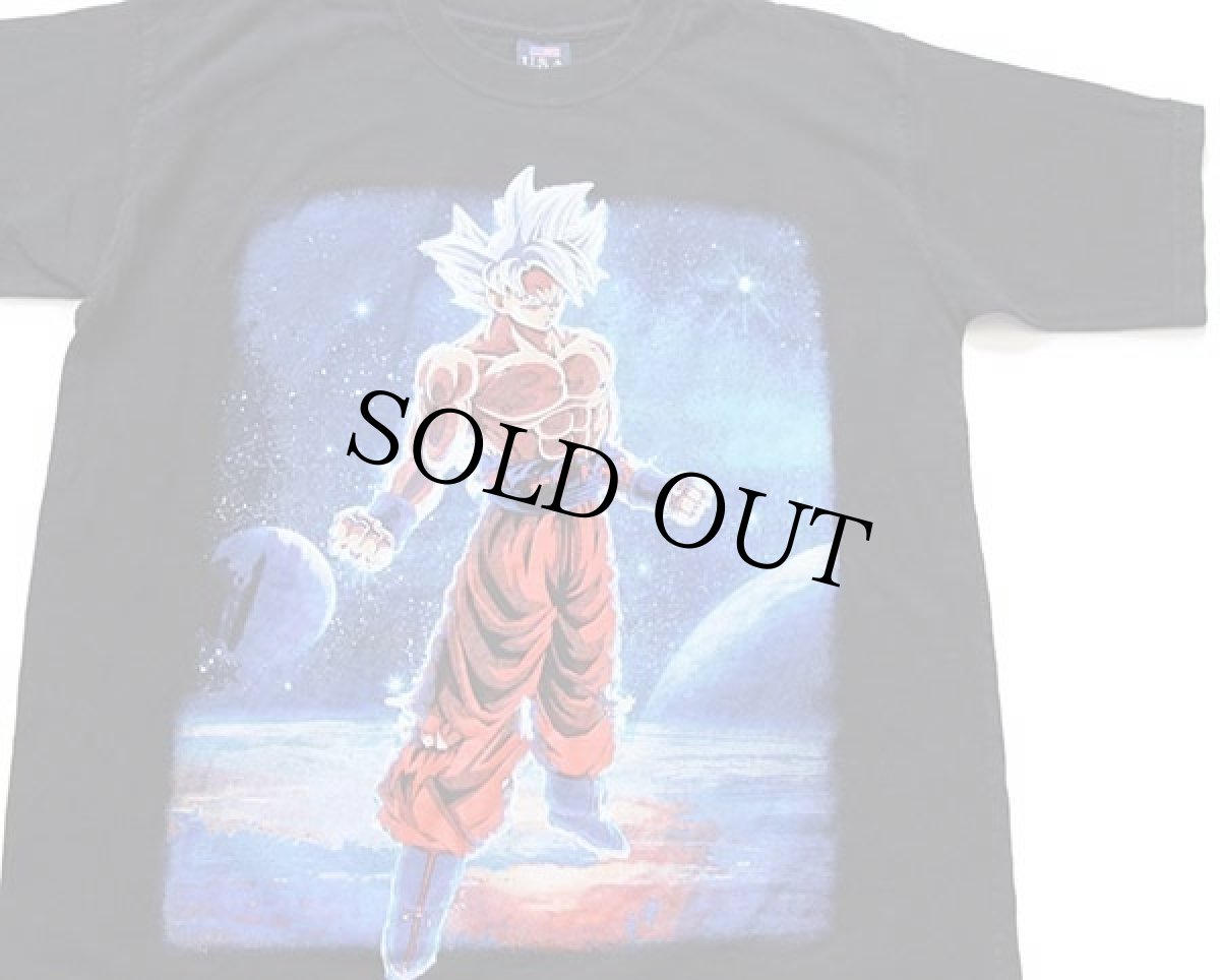 画像1: DRAGONBALL SUPER ドラゴンボール超 孫悟空 両面プリント コットンTシャツ 黒 (1)