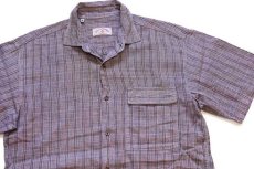 画像3: 80s イタリア製 RICHARDSON チェック 半袖 リネン×コットンシャツ 15.5 (3)