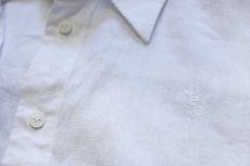 画像5: Leeリー ワンポイント ロゴ刺繍 半袖 リネンシャツ 白★ユーロ (5)