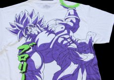 画像1: DRAGONBALL SUPER ドラゴンボール超 ブロリー 全面プリント コットンTシャツ 白 XL (1)