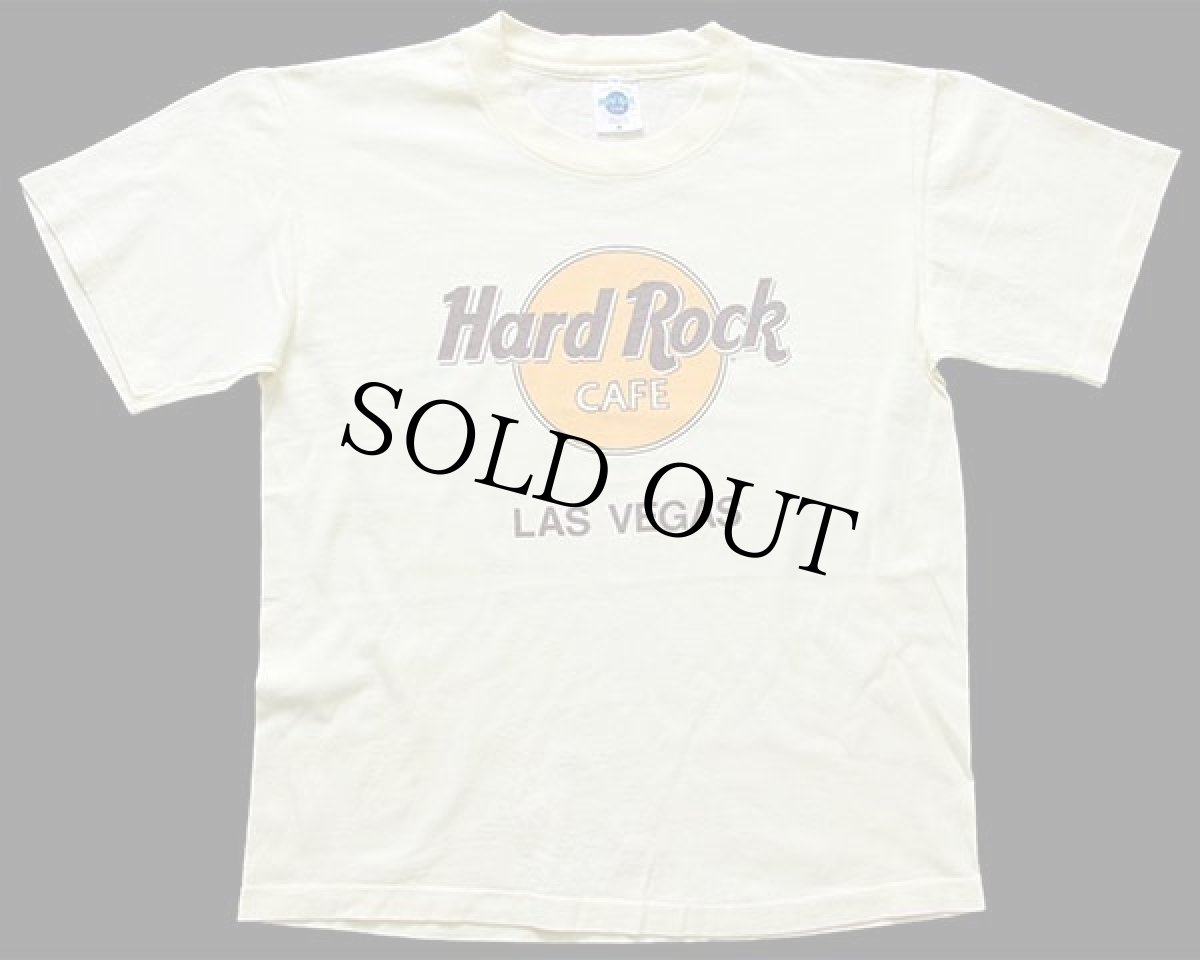 画像2: 90s USA製 Hard Rock CAFE ハードロック カフェ LAS VEGAS コットンTシャツ 薄黄 M (2)