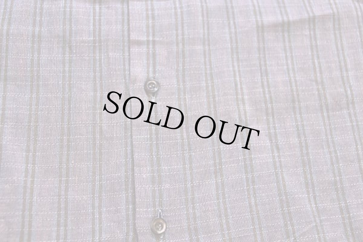 画像6: 80s イタリア製 RICHARDSON チェック 半袖 リネン×コットンシャツ 15.5 (6)