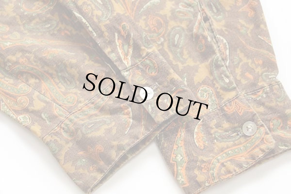 画像5: 70s Bellcraft ペイズリー 総柄 ボタンダウン シャツ カスタム M (5)