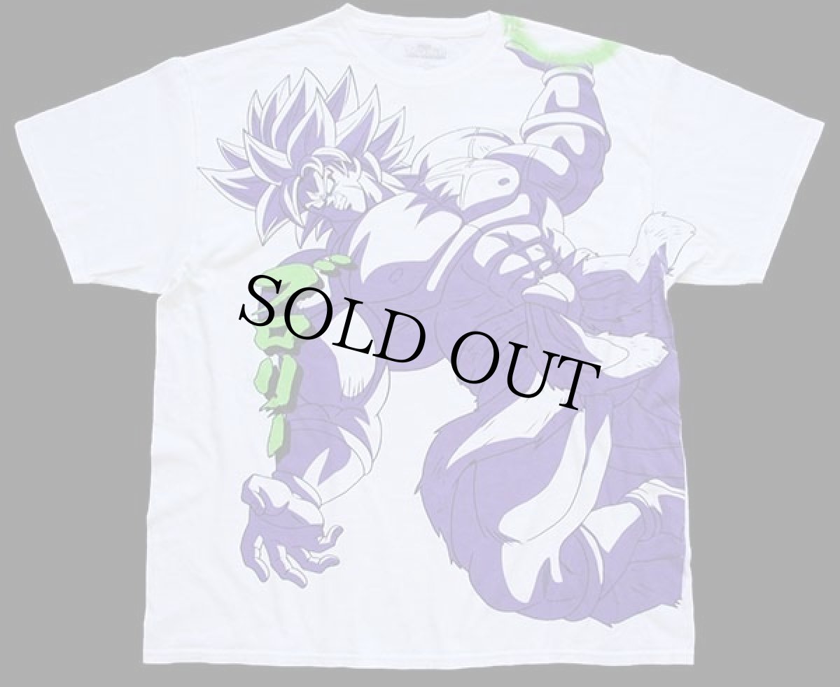 画像2: DRAGONBALL SUPER ドラゴンボール超 ブロリー 全面プリント コットンTシャツ 白 XL (2)