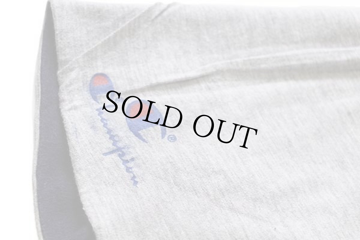 画像7: 80s Championチャンピオン スクリプト ビッグロゴ リバーシブルTシャツ 紺×杢グレー (7)