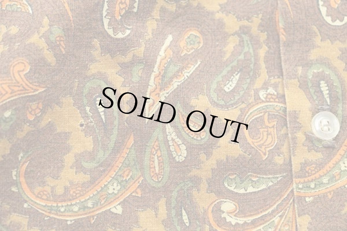 画像6: 70s Bellcraft ペイズリー 総柄 ボタンダウン シャツ カスタム M (6)