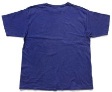 画像3: 90s USA製 Championチャンピオン ワンポイント スクリプト ロゴ コットンTシャツ 青紺 XL (3)