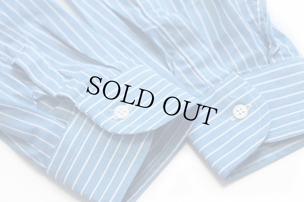 画像6: 90s イタリア製 Paul Murray ストライプ コットンシャツ サックス×ホワイト 16.5 (6)