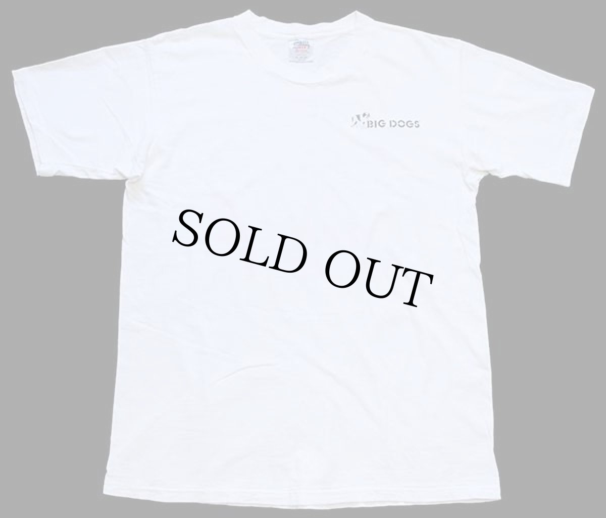 画像2: 90s USA製 BIG DOGS ビッグロゴ コットンTシャツ 白 XL (2)
