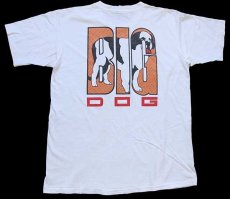 画像1: 90s USA製 BIG DOGS ビッグロゴ コットンTシャツ 白 XL (1)