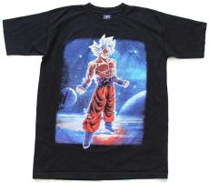 画像2: DRAGONBALL SUPER ドラゴンボール超 孫悟空 両面プリント コットンTシャツ 黒 (2)