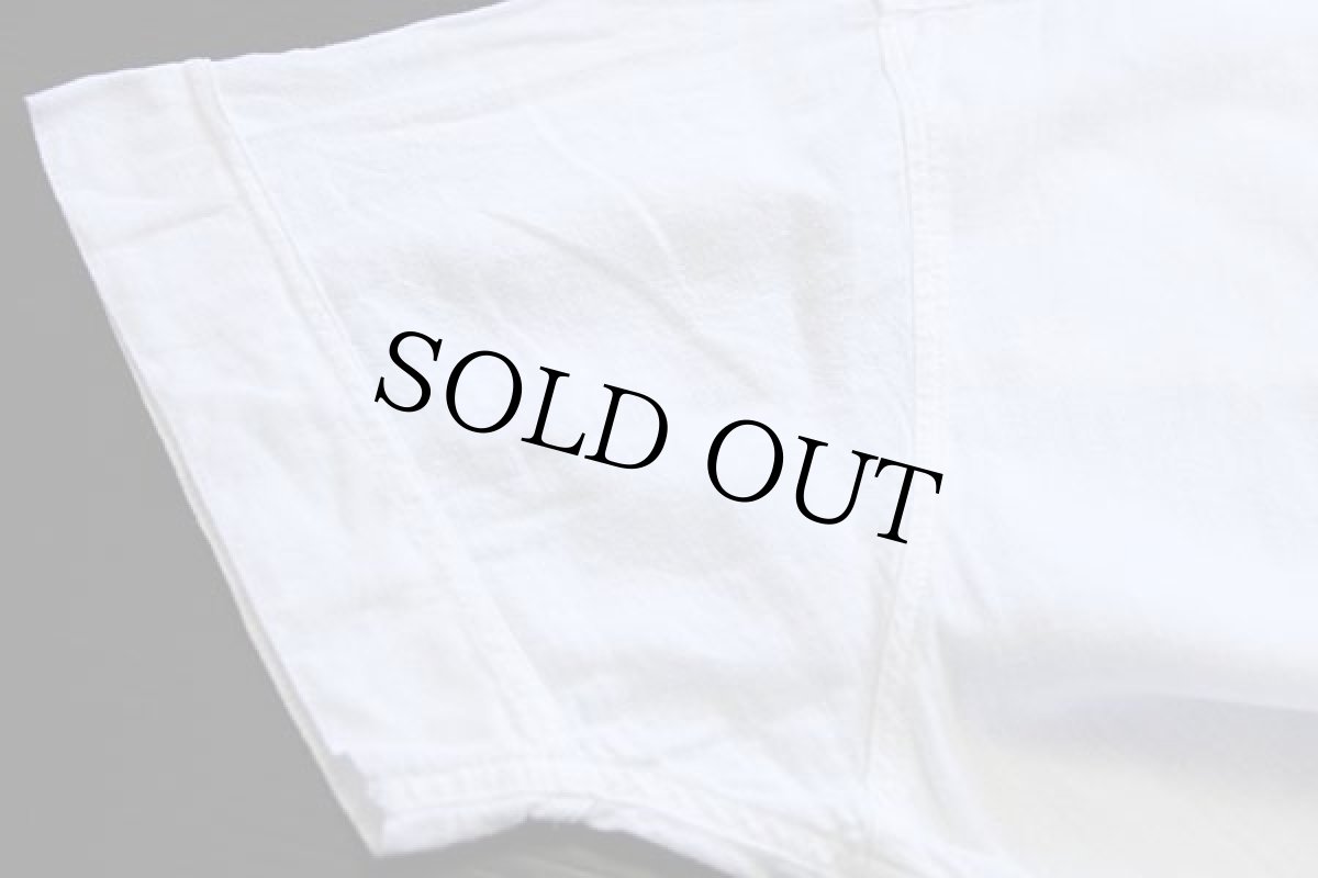 画像6: Leeリー ワンポイント ロゴ刺繍 半袖 リネンシャツ 白★ユーロ (6)