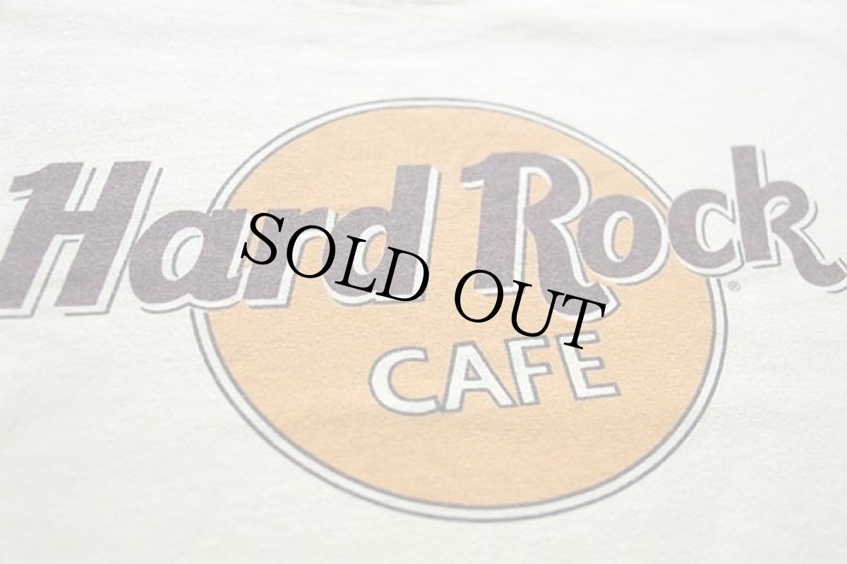 画像5: 90s USA製 Hard Rock CAFE ハードロック カフェ LAS VEGAS コットンTシャツ 薄黄 M (5)