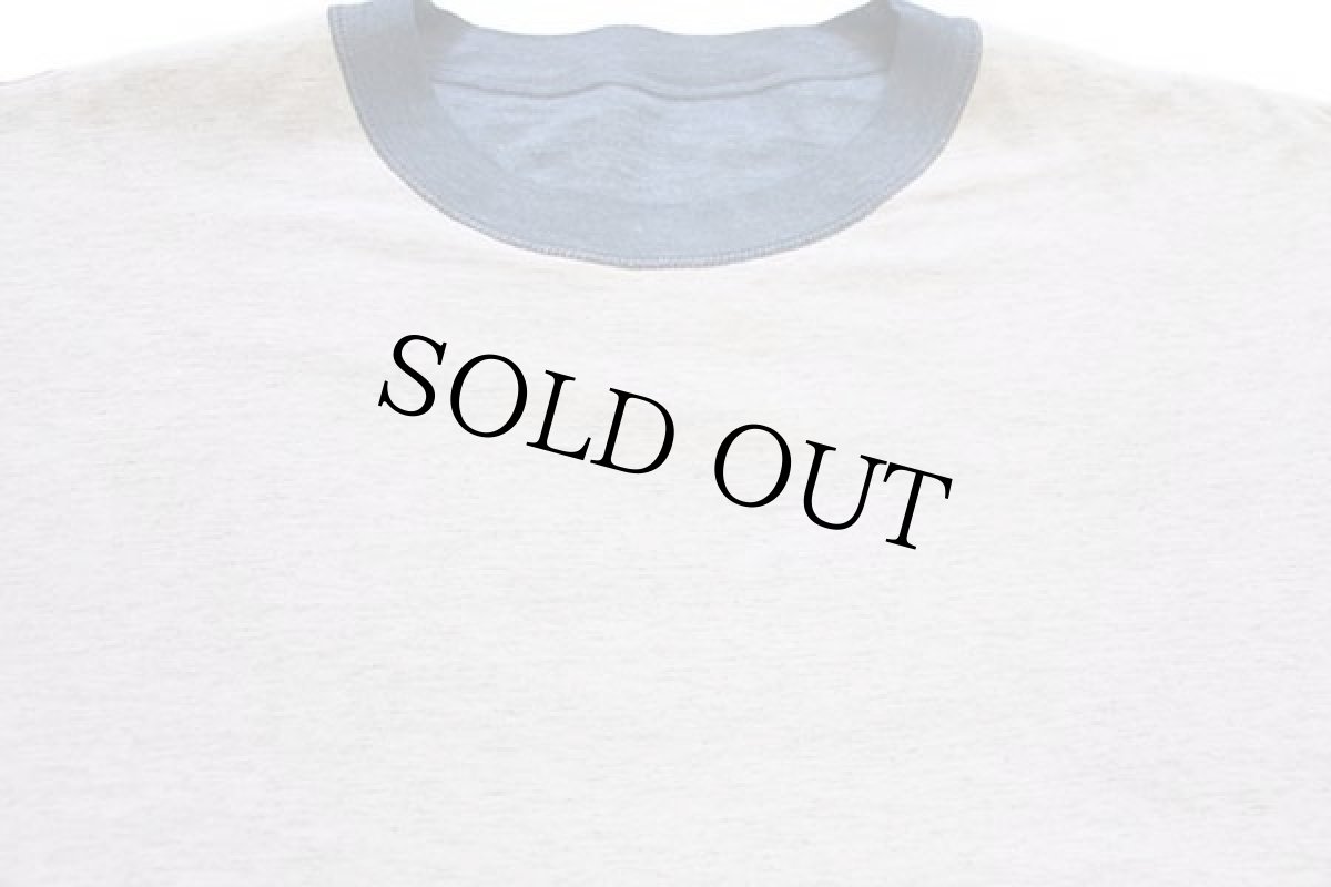 画像6: 90s Championチャンピオン スクリプト ビッグロゴ リバーシブルTシャツ 杢ブルー×杢ライトグレー (6)