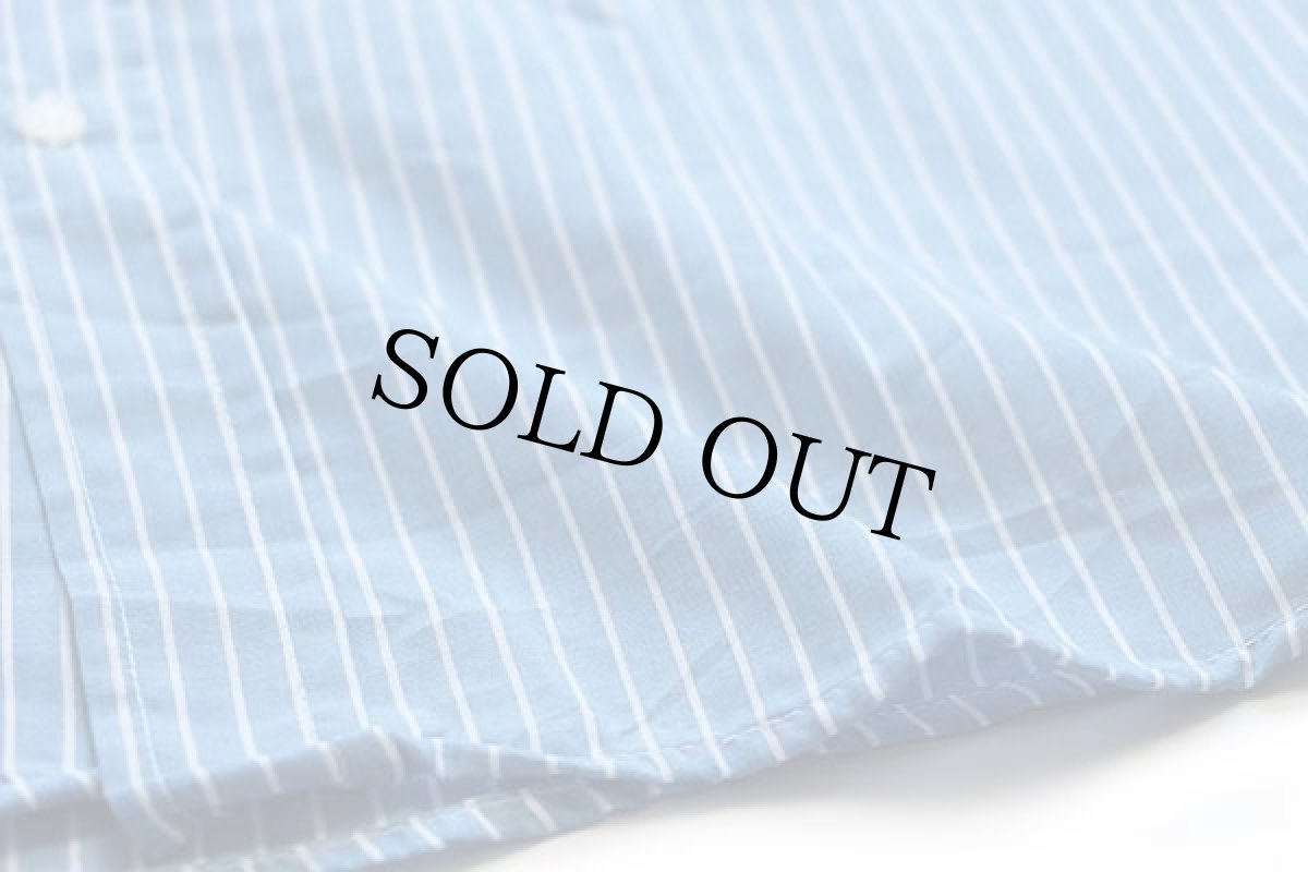 画像5: 90s イタリア製 Paul Murray ストライプ コットンシャツ サックス×ホワイト 16.5 (5)