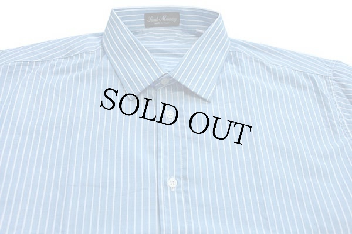 画像3: 90s イタリア製 Paul Murray ストライプ コットンシャツ サックス×ホワイト 16.5 (3)