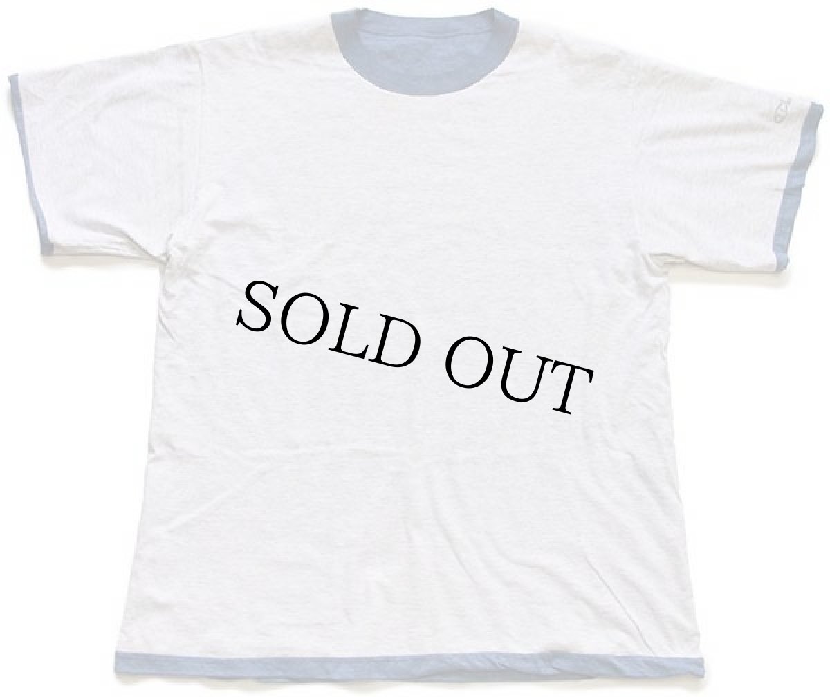 画像3: 90s Championチャンピオン スクリプト ビッグロゴ リバーシブルTシャツ 杢ブルー×杢ライトグレー (3)