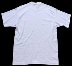 画像3: 90s USA製 フラワー ハンドペイント アート コットンTシャツ 白 M (3)