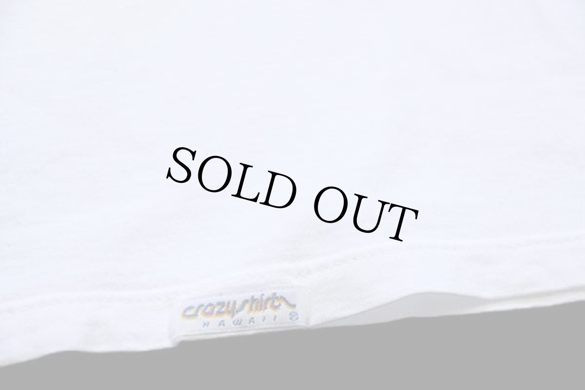 画像6: 90s USA製 crazy shirts LAGUNA BERACH UNDER THE SEA... 両面 染み込みプリント アート コットンTシャツ 白 M (6)