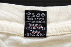 画像6: ケニア製 TUSKER EXPORT ゾウ 両面プリント コットンTシャツ 生成り M (6)