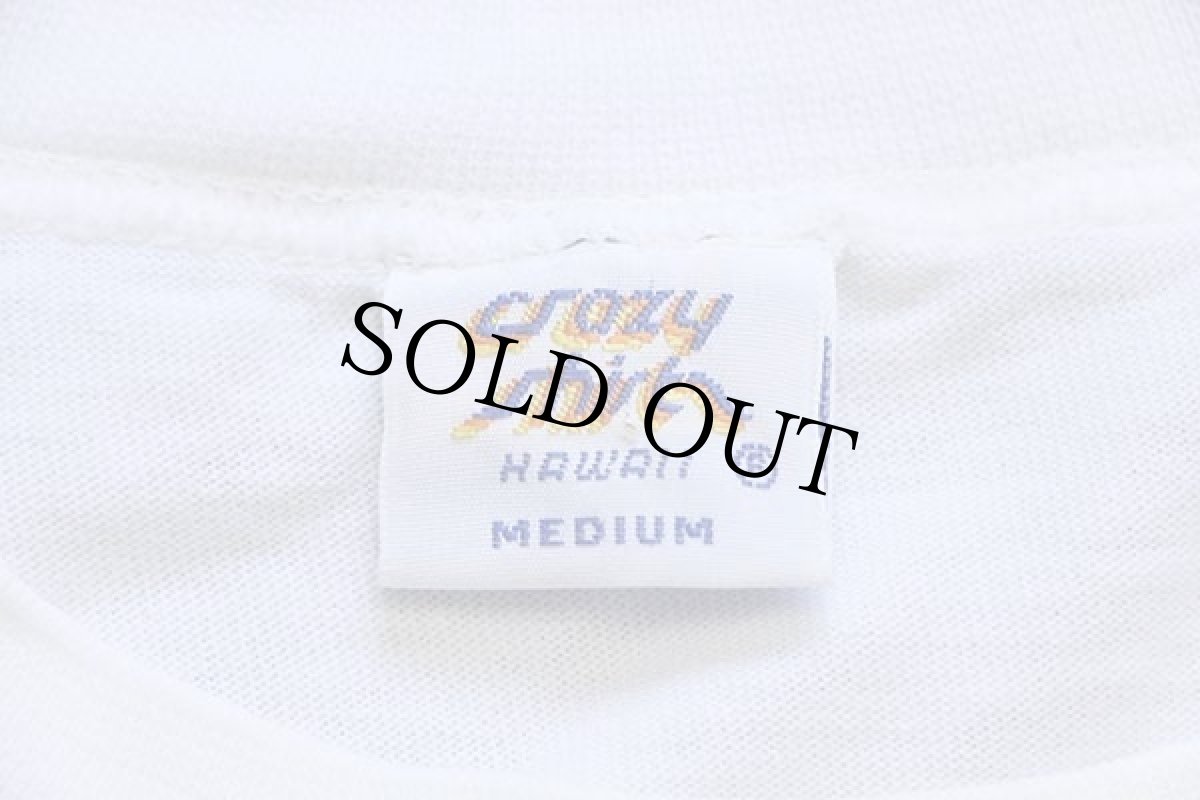 画像5: 90s USA製 crazy shirts LAGUNA BERACH UNDER THE SEA... 両面 染み込みプリント アート コットンTシャツ 白 M (5)