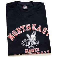 画像1: デッドストック★90s USA製 NORTHEAST HAWKS BASKETBALL CAMP Tシャツ 黒 XL (1)