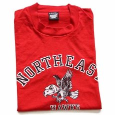 画像1: デッドストック★90s USA製 NORTHEAST HAWKS BASKETBALL CAMP Tシャツ 赤 XL (1)
