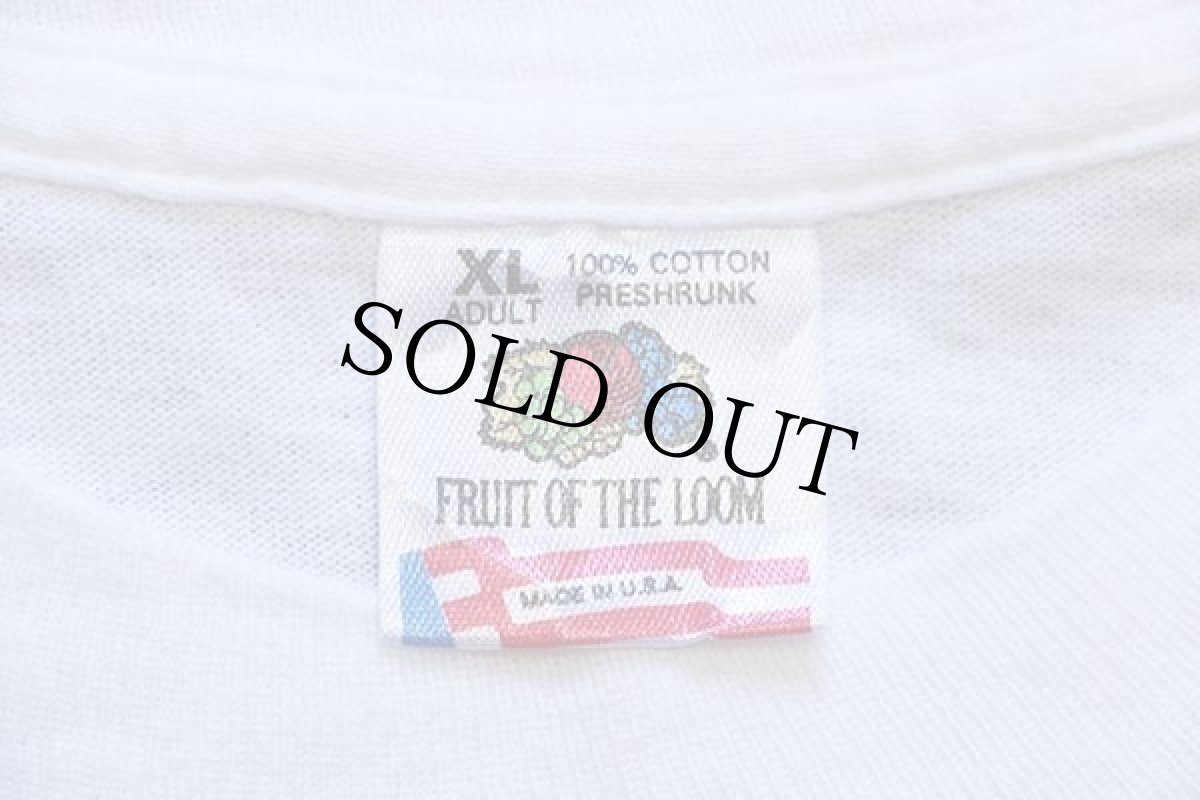 画像4: 90s USA製 TORTOLA, B.V.I. イルカ 熱帯魚 アート コットンTシャツ 白 XL (4)