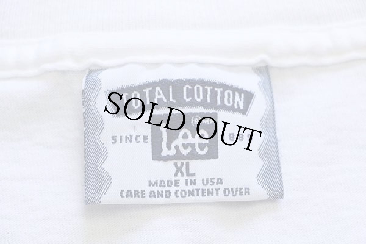 画像4: 90s USA製 Leeリー PANDA パンダ コットンTシャツ 白 XL (4)