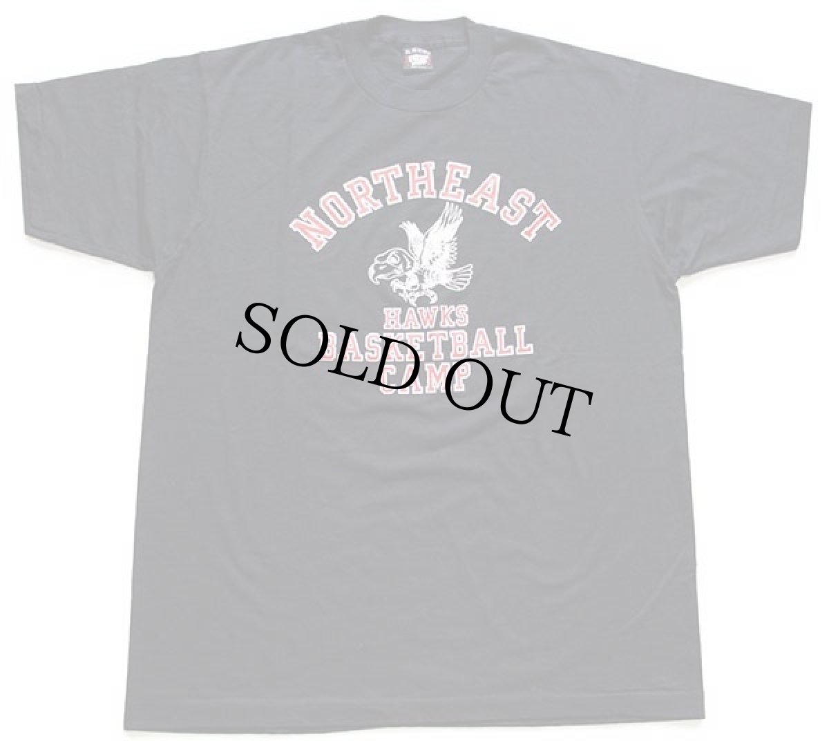 画像2: デッドストック★90s USA製 NORTHEAST HAWKS BASKETBALL CAMP Tシャツ 黒 XL (2)