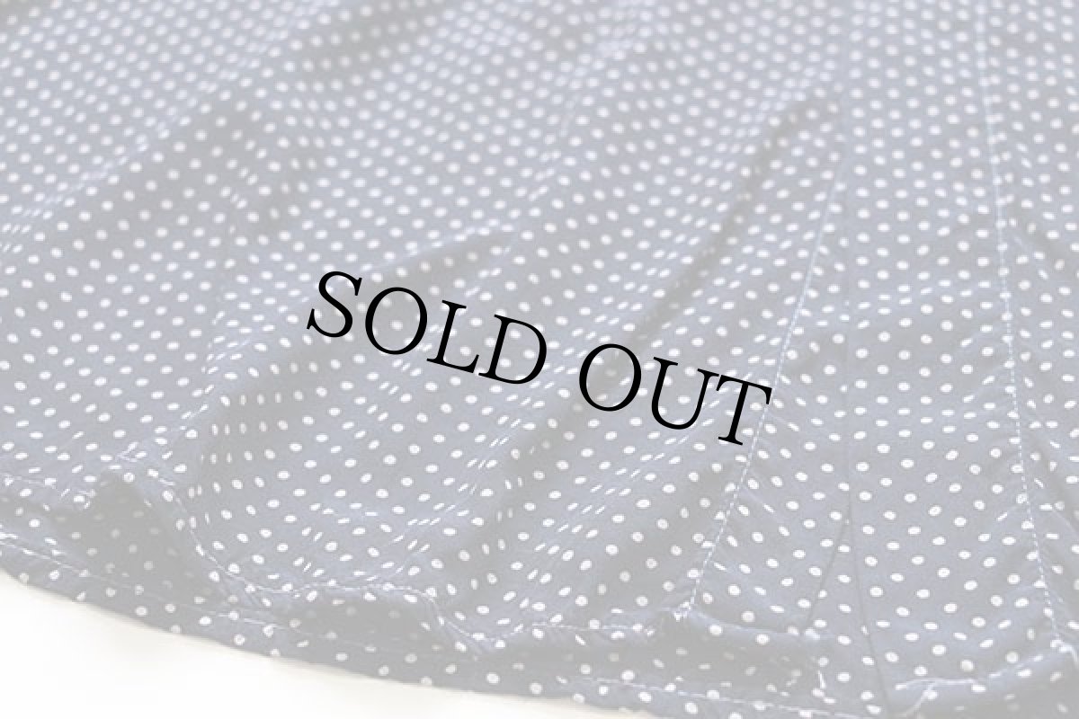 画像5: 90s イタリア製 AZZURRA ドット柄 比翼 半袖 レーヨンシャツ 紺×白 XL (5)