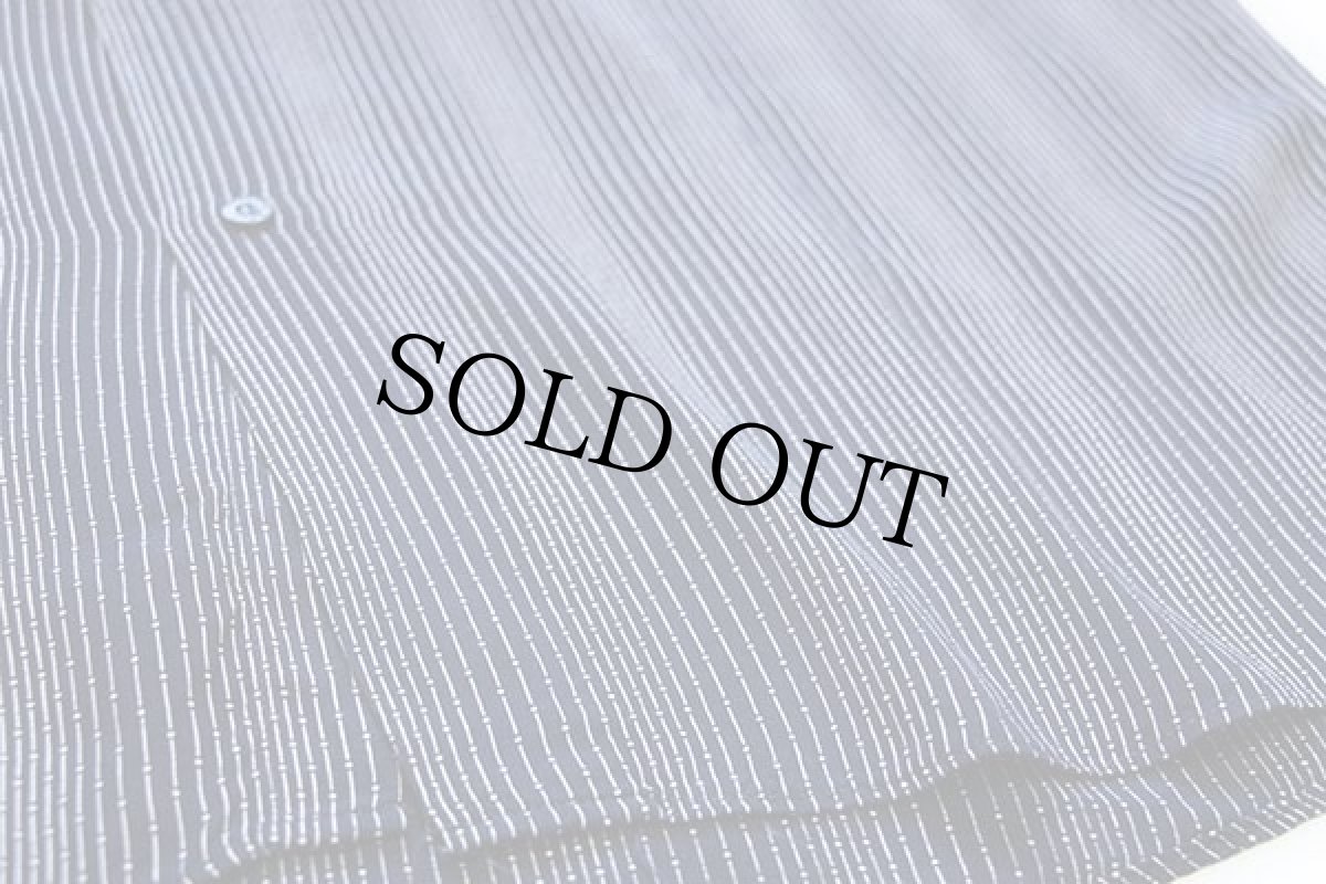 画像6: 90s イタリア製 TIPO'S 総柄 半袖 レーヨンシャツ 紺×白 L (6)