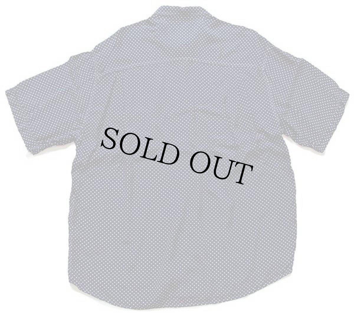 画像2: 90s イタリア製 AZZURRA ドット柄 比翼 半袖 レーヨンシャツ 紺×白 XL (2)