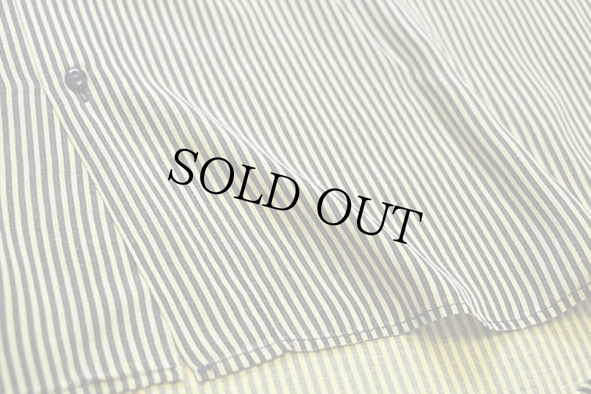 画像6: 80s イタリア製 BURCHO ストライプ 半袖 レーヨンシャツ 黒×黄 L (6)