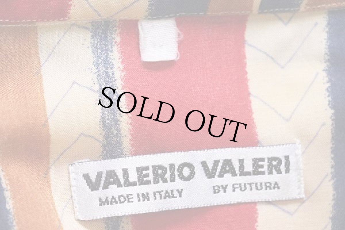 画像4: 90s イタリア製 VALERIO VALERI ランダムストライプ 半袖 レーヨンシャツ M (4)