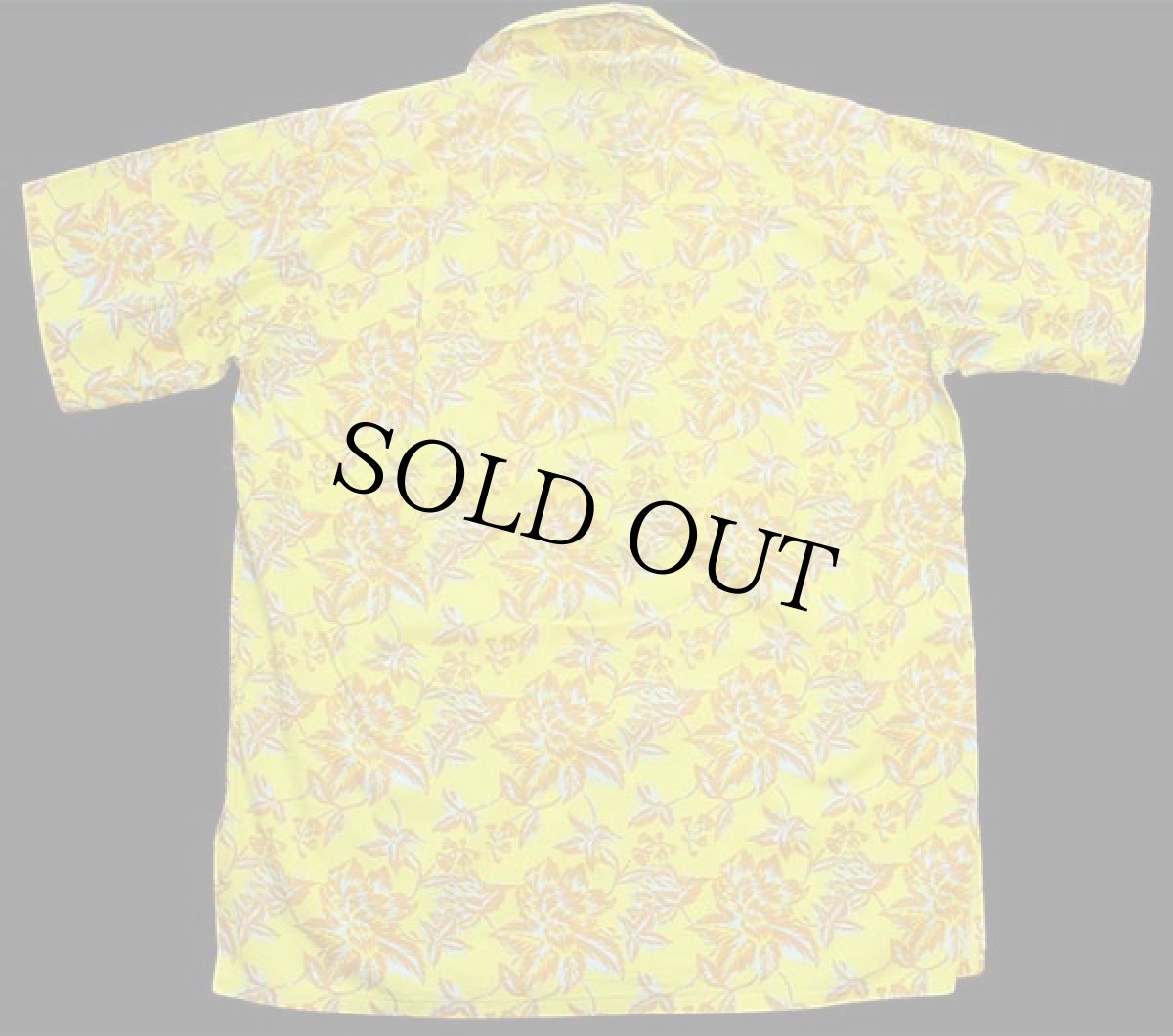 画像2: 80s イタリア製 IMEC UOMO ボタニカル柄 半袖 コットン オープンカラーシャツ 黄 (2)