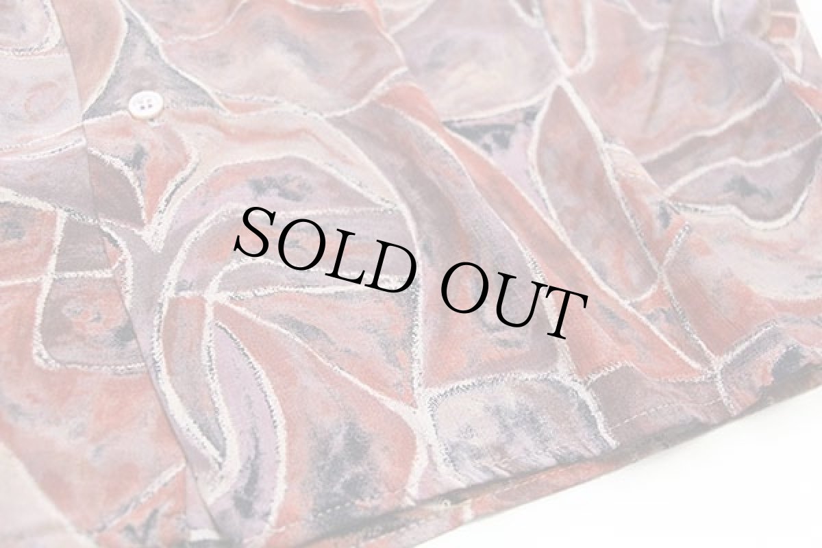 画像6: 80s イタリア製 Meet Again アート 総柄 半袖 レーヨンシャツ XL (6)