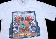 画像1: 90s USA製 Leeリー NCAA FINAL FOUR 1996 MEADOWLANDS 自由の女神 コットンTシャツ 白 L (1)