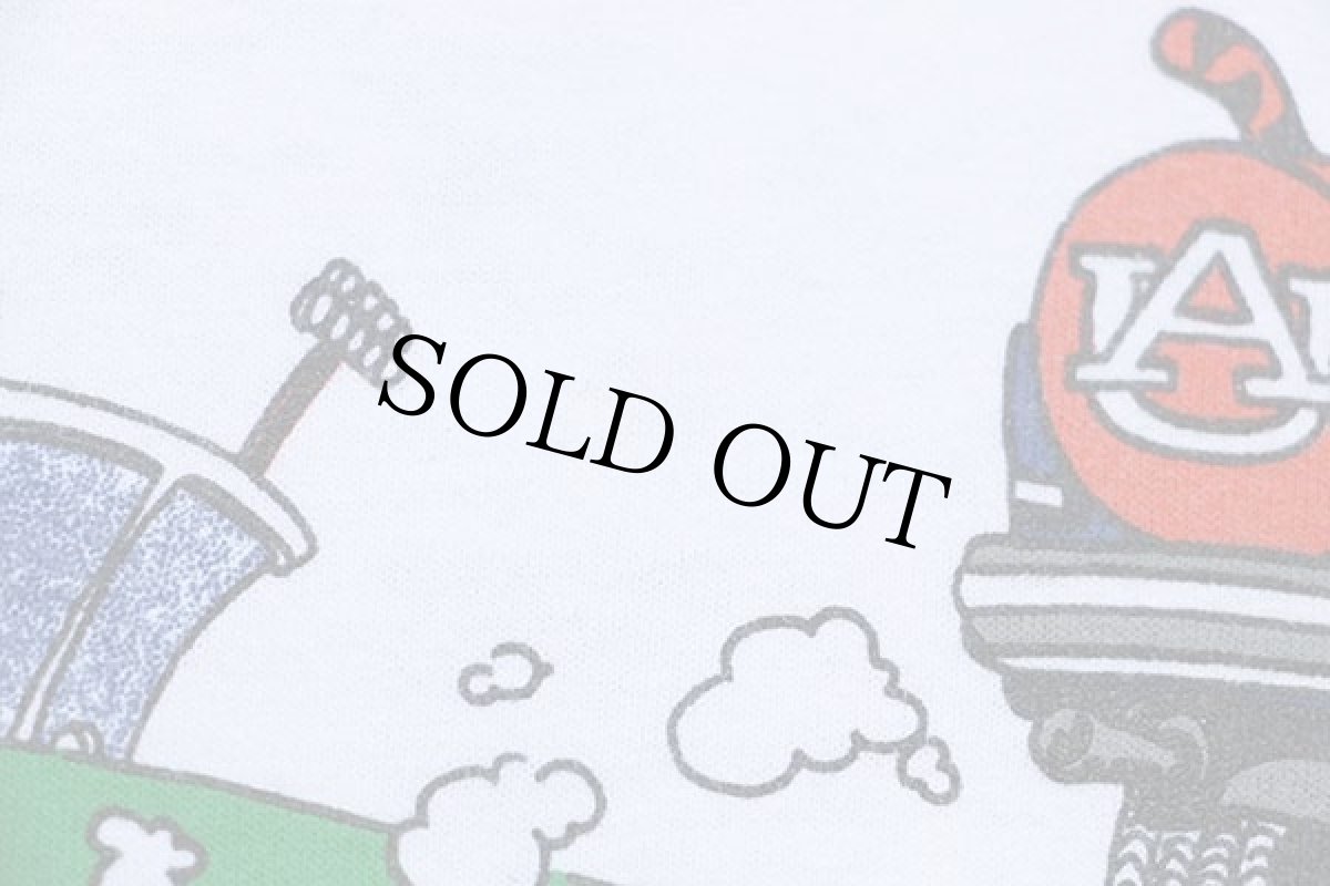 画像5: 80s USA製 The Party's Over! BEAT BAMA 両面プリント コットンTシャツ 白 XL (5)