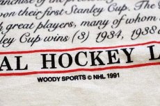 画像4: 90s カナダ製 NHL CHICAGO BLACK HAWKS コットンTシャツ 生成り XL (4)