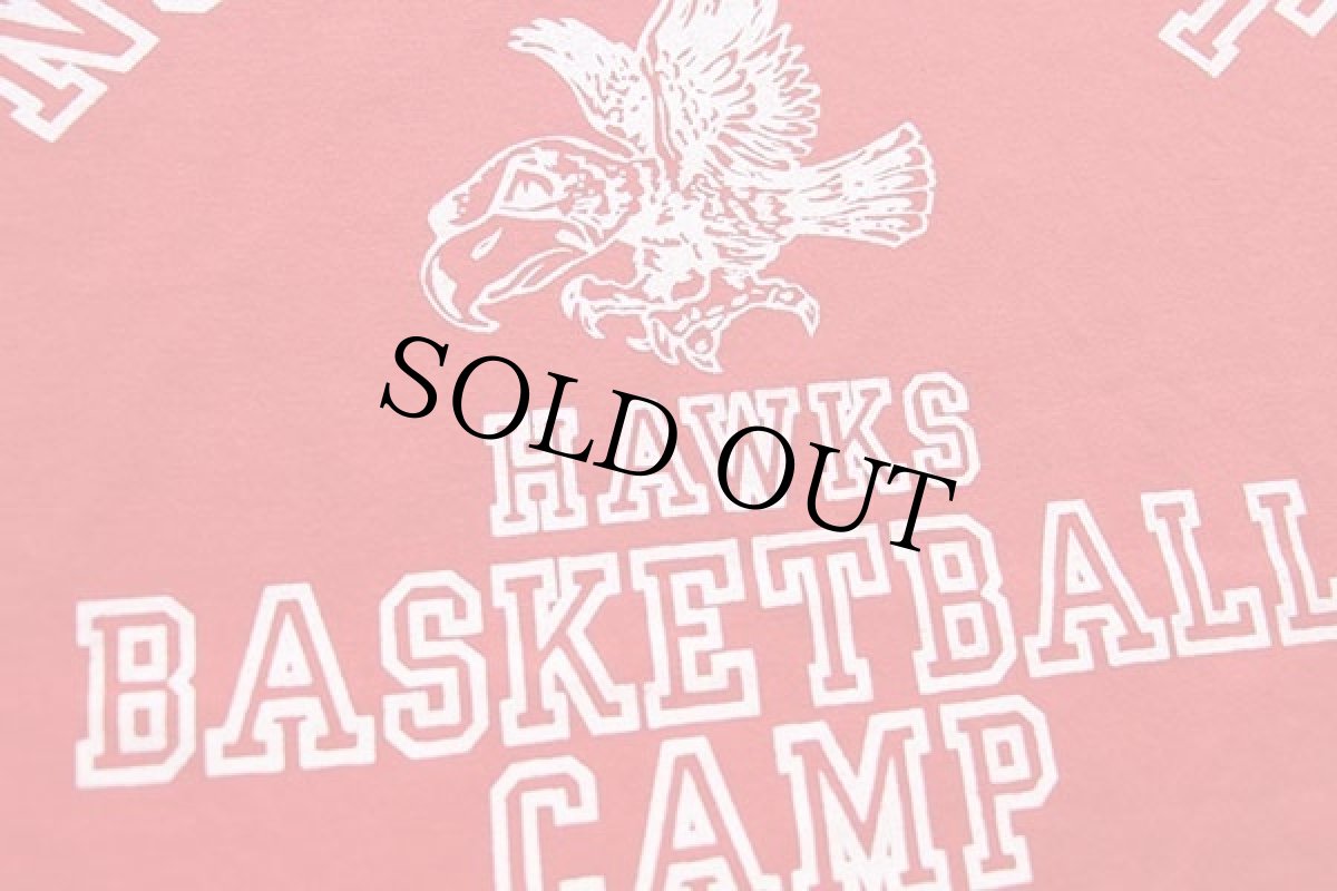 画像5: デッドストック★80s USA製 RUSSELLラッセル NORTHEAST HAWKS BASKETBALL CAMP マスコット Tシャツ 赤 XL★D (5)