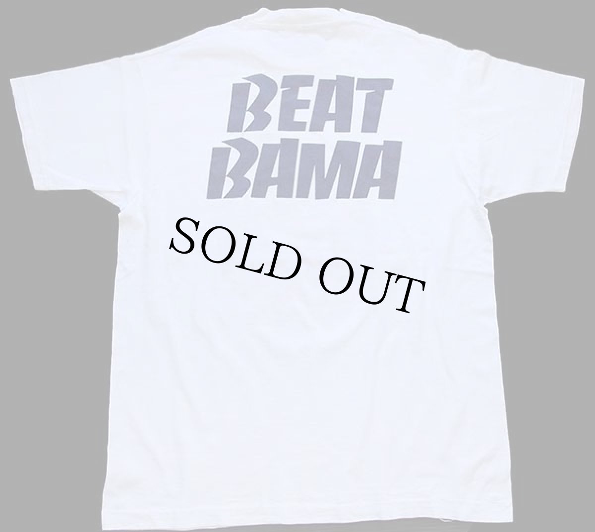 画像3: 80s USA製 The Party's Over! BEAT BAMA 両面プリント コットンTシャツ 白 XL (3)