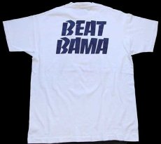 画像3: 80s USA製 The Party's Over! BEAT BAMA 両面プリント コットンTシャツ 白 XL (3)